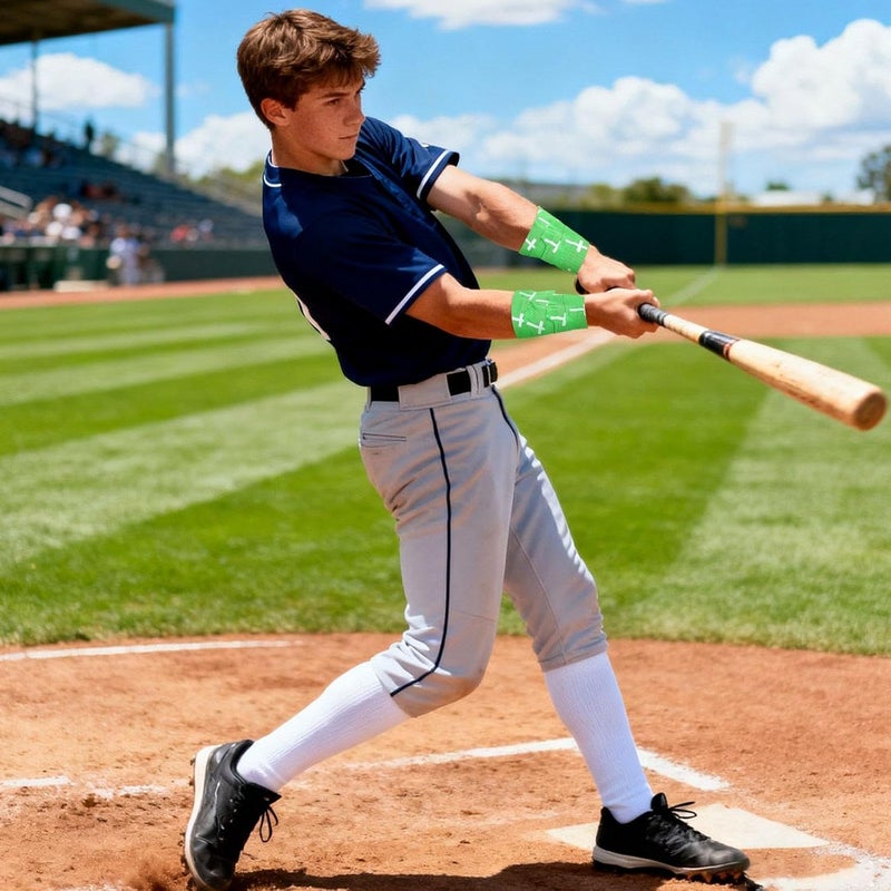 MiniInflat 2 Pcs Christian Cross Athletic Tape Sports Tape 2in x 23ft Religion Jesus Wrist Wrap for Soccer Football Baseball Gymnastics Christian Gift for Good Friday Easter(Green,Cross) - Image 5